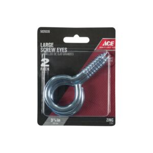 SCREW EYE .362X3 7/8" 2PCS/PK 325LB ZINC SCREW EYE .362X3 7/8" 2PCS/PK 325LB ZINC